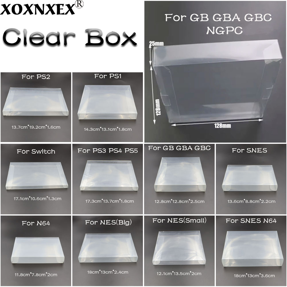 Game Carrying Case - Transparante, heldere gamebox-beschermer, stofdicht, krasbestendig opbergdoosje,