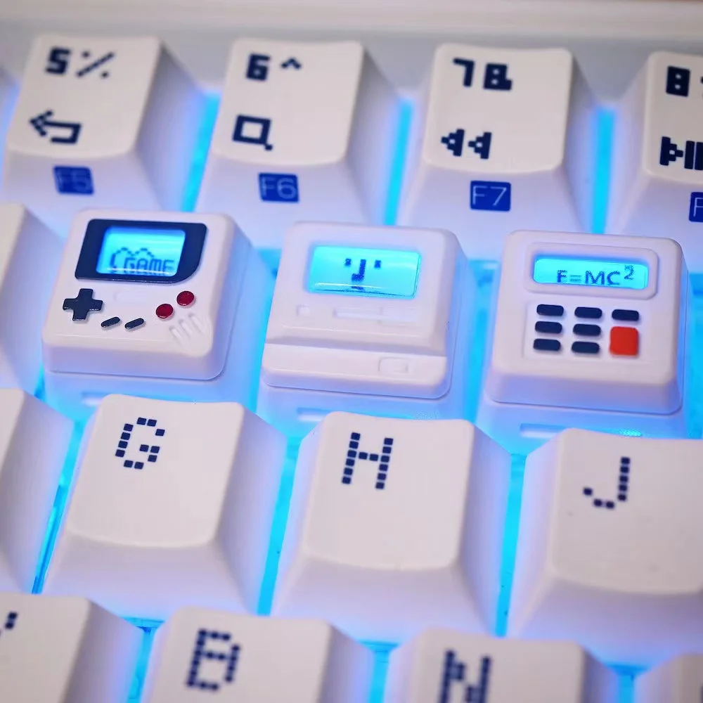 Retro Gaming Fun - K-04 3-in-1 creatieve retro transparante toetsenbordset