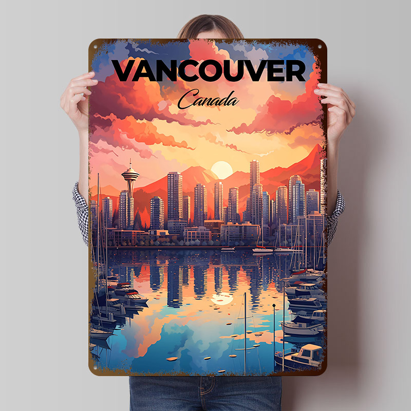 Retro Gaming Vancouver - Vancouver Travel Print Printing Poster Aangepaste