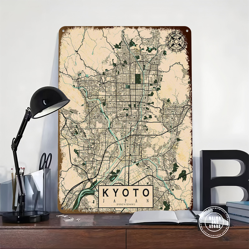 Kyoto Stadskaart Japan Vintage - Retro Gaming Japan recensie en prijs