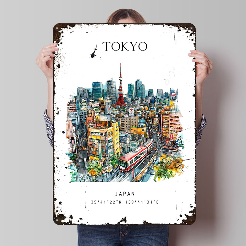 Tokyo Japan Reizen Gedrukt Pos - Retro Gaming Japan recensie en prijs