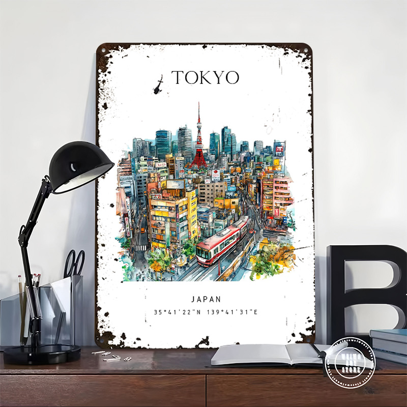Tokyo Japan Reizen Gedrukt Pos - Retro Gaming Japan recensie en prijs