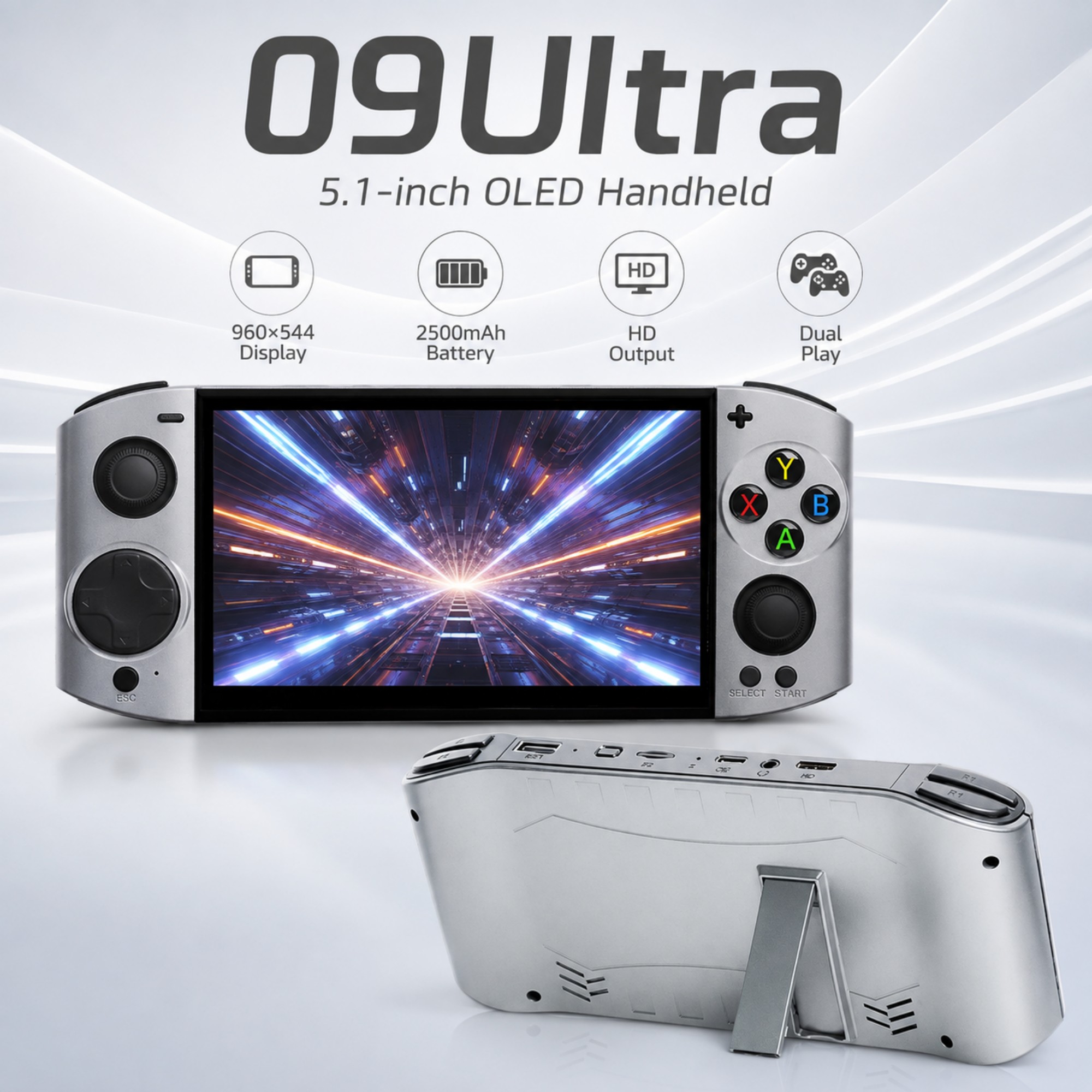 09 Ultra 5.1 Inch OLED Handhel - Retro Gaming Portable recensie en prijs