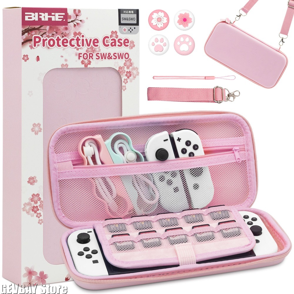 PU Sakura Pink Shell draagbare - Game Carrying Case recensie en prijs