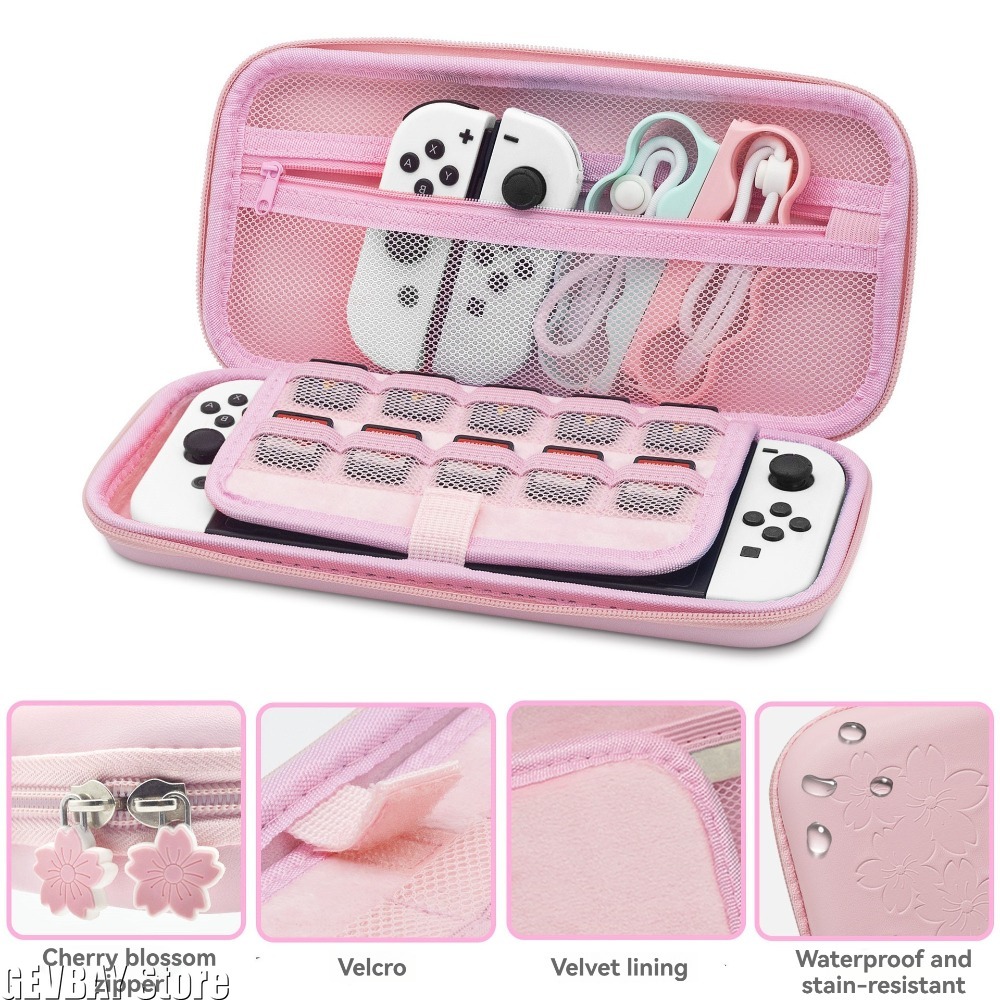 PU Sakura Pink Shell draagbare - Game Carrying Case recensie en prijs